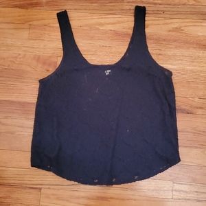 Abercrombie & Fitch navy lace tank Size L